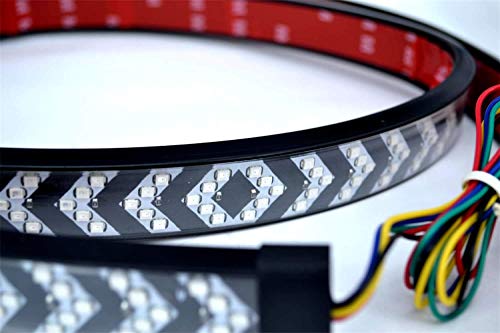 NBWDY 60 Inch 450 LEDs Red Multi Function Truck Tailgate Light Bar Double Row LED Flexible Strip Running Turn Signal Brake Reverse Tail Light for Pickup Trailer SUV RV Van Car Towing Vehicle - Thumbnail 2