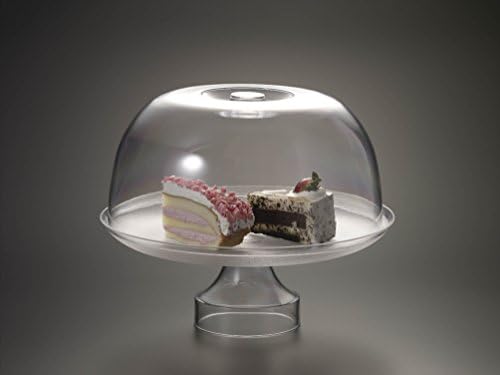 Acrylic Lucite 11 1/2 INCH CAKE STAND W/ DOME (SET)