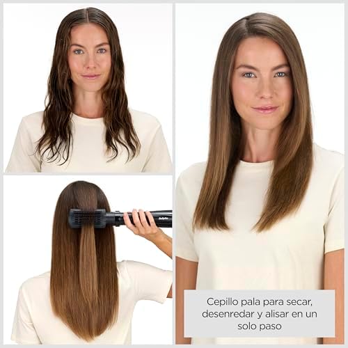 BaByliss AS128E Estilo Escova de Ar Liso 1000 W. Seque, endireite, adicione volume e pente, tudo em um. Tecnologia anti-frizz iónico
