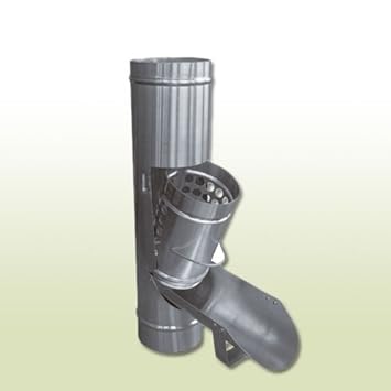 Zink Regenwasserklappe DN 100 mit Laubfangkorb