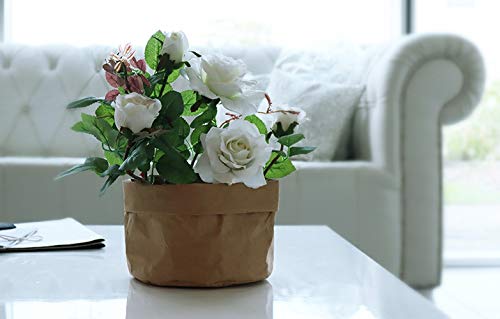 B&P Italia Pot Cover for Plants in Cellulose Fibre, Havana 19x12cm havana