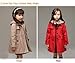 Arshiner Baby Girls Double-Breasted Trench Jacket Coat Dress Windbreaker Outwear (140(Age for 10-11Y), Red(FBA))