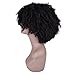 Miss Rola Synthetic Afro Curly Wig Soft Silk Kanekalon Fiber For Black Women Short Kinky Hair Natural Black Color 11