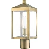 Livex Lighting 1 Light Antique Brass Outdoor Post Top Lantern