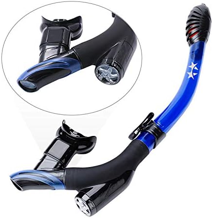 STARTOSTAR Dry Snorkel Innovative Dual Way Purge Valve Dry Top Diving Breathing Tube with Silicone Mouthpiece for Snorkeling and Scuba Diving Spearfishing Swimmers Swimming Train