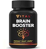 Brain Booster for Premium Brain Function - Supports Memory with Focus & Clarity Formula - Nootropic Scientifically Formulated for Optimal Performance - Ginkgo Biloba, Vitamin B -12,DMAE,Rhodiola Rosea