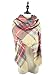 Zando Plaid Blanket Thick Winter Scarf Tartan Chunky Wrap Oversized Shawl Cape