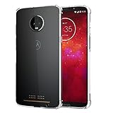 [2 PACK] Moto Z3 Play Case, SPARIN Moto Z3 Play Case with Precise Cut-Out/Camera Protection/Scratch Resistance/Anti Watermark/Soft Nature TPU, 6.0 inch, Clear