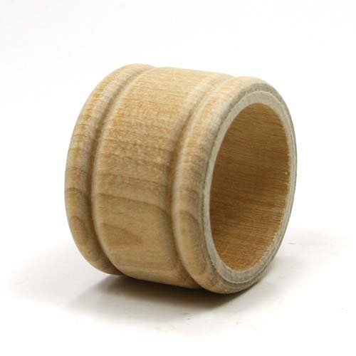 Mylittlewoodshop - Pkg of 12 - Napkin Ring Colonial - 1-3/4 in diameter unfinished wood(WW-NR0150-12)