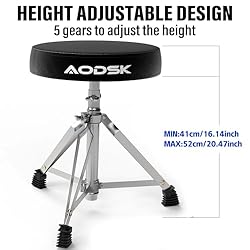 AODSK Drum Throne, Padded Foldable Seat Chair for