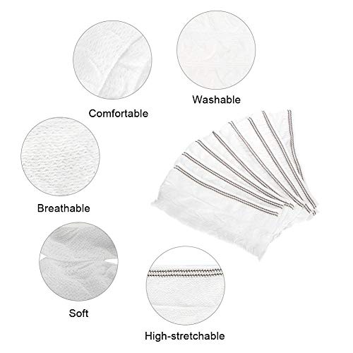 Huairdum Mesh Incontinence Aid Panties, 10 Pcs Breathable High Comfortable Fixed Reusable Washable Diaper Stretch Net Pants for Elderly Maternity People(L) - Thumbnail 2