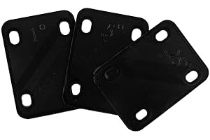 Convenient Neck Shim Kit 3 Pcs Electric Guitar Shims for Bolt on Necks (Black)