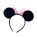 SuperLi Mickey Mouse Ears Headband Costume Acessory for Boys and Girls Birthday Party or Celebrations (Set of 10)