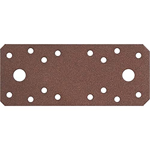 Alberts 300982 DURAVIS®® Platine d'assemblage | couleur rouille, double plastification | 133 x 55 x 2,5 mm