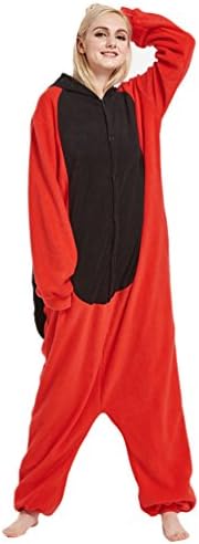 Yikaya Red Ladybug Insects Animals Womens Pajamas Soft Warm Fleece Costumes 2018