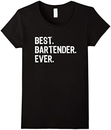 Womens Best Bartender Ever T-Shirt Large Black
