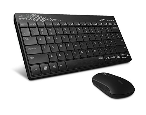 Mactrem Rapoo X220 Black 2.4GHz Wireless Mini Keyboard With Mouse Optical Combo
