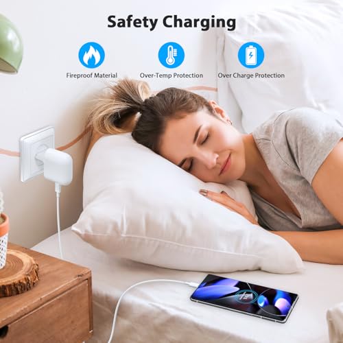 45W Charger for Google Pixel 10a 9a with 6A USB C to C Cable 1M Fast USB-C Charger Adapter with Cable for Google Pixel 10 9 Pro XL Fold 8 Pro 7Pro 9a 8a 7a 6a 6Pro 5 5a 4 4a 4XL 3a XL 3 2XL