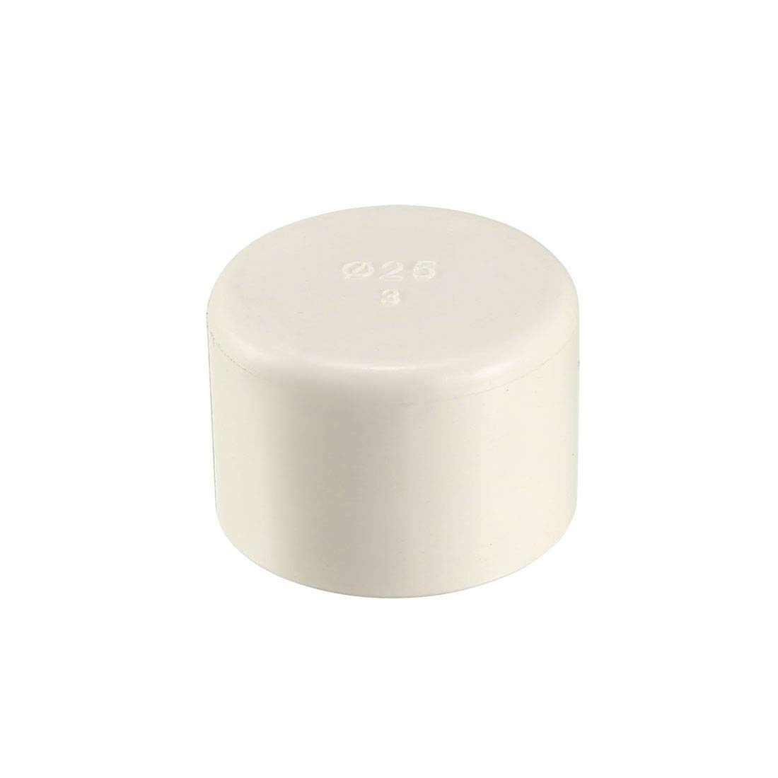 sourcing map 25mm PVC Pipe Cap Fitting, Slip End Caps DWV(Drain Waste Vent) White 6Pcs