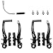 RUJOI Mountain Bike V-Brake Front Rear Pair Set for Mountain Bike, Road Bike Black (2 Pack)thumb 1