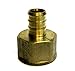 VIVO 1/2 inch Pex Female Adapter | NPT 1/2 inch Brass (pack of 3) Threaded Crimp Fitting (PEX-FA-12)