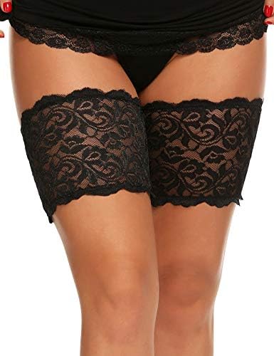 MISCHIC Women's Lace Elastic Anti-Chafing Thigh Bands Prevent Thigh Chafing Sexy Leg Bands