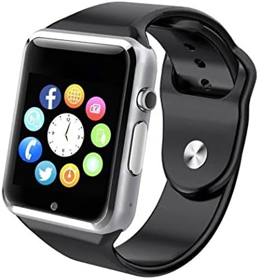 Bluetooth Smart Watch - Sazooy Touch Screen Smart Wrist Watch Smartwatch Phone With Camera Pedometer SIM TF Card Slot for iPhone IOS Samsung LG Android for Men Women Kids (Black/Silver)