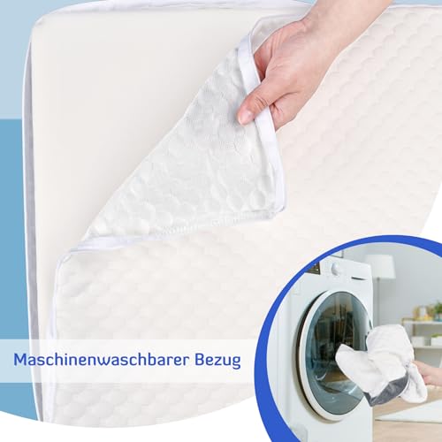 Adjustable Wedge Cushion, High Density Foam Reading Cushion for Bed and Sofa, Ergonomic Pillow, Bed Wedge for Reflux Sleep Apnea, Leg Cushion, Perfect Back Cushion when Playing, Reading (White & Grey)