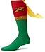 DC Comics Robin Juniors Knee High Cape Sock, Red, Sock Size:10-13/Shoe Size: 6-12