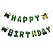 TiiMi Party Green Tractor Happy Birthday Banner Tractor Garland Banner Tractor Cake Toppers for Tractor/Farm / John Deere Themed Birthday Party Supplies Decorations