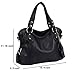 BaoLan Womens Stylish Leather Hobo Bags with Tassels Shoulder Bag Handbag Black