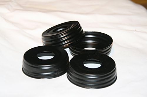 12 Pre-Drilled Black Mason Jar Lids for your Mason Jar Soap Dispenser or other DIY Crafts made of Galvanized Stainless Material by Industrial Rewind