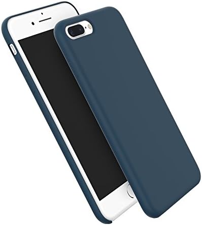 iPhone 8 Plus Case,iPhone 7 Plus Silicone Case, HiOrange Liquid Silicone Gel Rubber Shockproof and Scratch-proof Cover with Soft Microfiber Cloth for Apple iPhone 7 Plus 5.5 Inch-Deep Blue