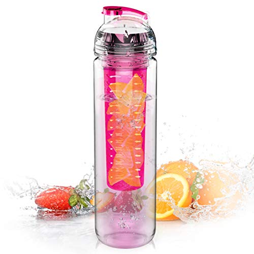 AVOIN colorlife 27oz. Sport Water Bottle with Fruit Infuser(Many Color Option) - BPA Free