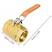 Brass Ball Valve 1-1/4-inch BSP DN32 1.6MPa Female Thread Ball Valve Shut-Off Valve with Lever Handle for Water Oil Gas