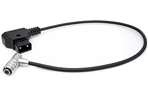 HENGYONGTA BMPCC 4K 6K Pro Power Cable, D-tap to Weipu SF6 2 Pin Female for Blackmagic Pocket Cinema Camera from Gold Mount V-Mount Battery (7.8" Right Angle)