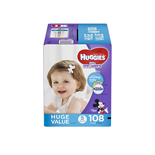 HUGGIES LITTLE MOVERS Diapers, Size (27+ 108 Egypt