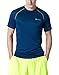 TM-MTS03-MNB_Medium Tesla Men's HyperDri Short Sleeve T-Shirt Athletic Cool Running Top MTS03