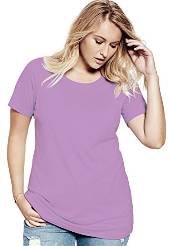 Ultimate Tee Women's Plus Size Crew Neck Ultimate Tee Amethyst,L