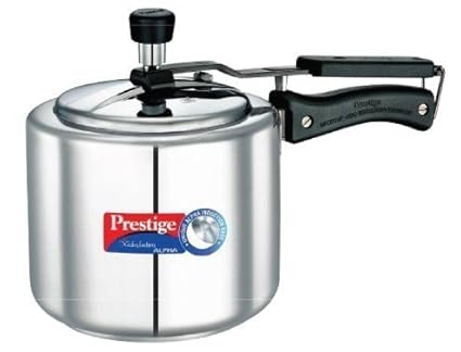 Prestige Nakshatra Alpha Induction Base Stainless Steel Pressure Cooker, 3 Liters, Silver