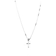 Sterling Silver Tiny Cross Charm Box Chain Nickel Free Necklace Italy