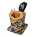 Baitaihem Plush Lined Double Eyeglasses Holder Stand Protective Glasses Holder Case Rests Securely on Desk or Nightstand(Floral Design)