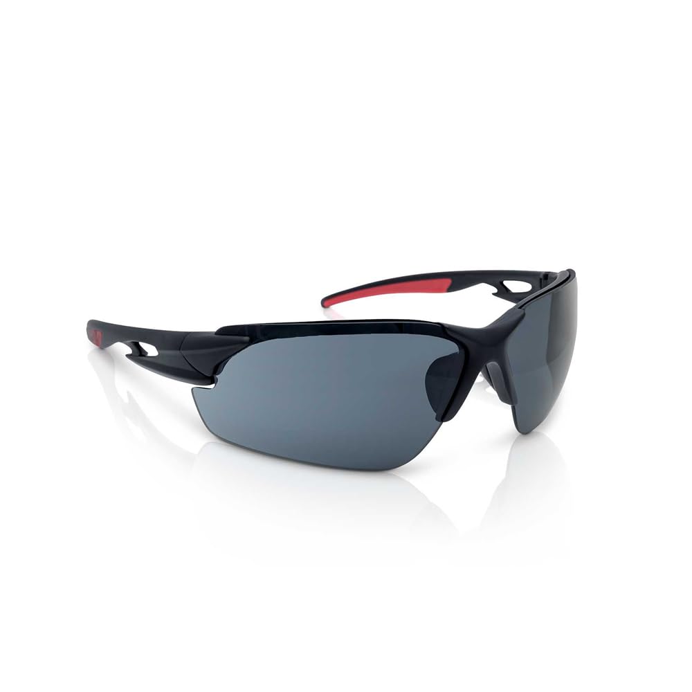 Sellstrom Sleek, Anti-Fog Hard Coating Protective Eyewear Safety Glasses, K & N Rated Smoke Lens, Co-Molded Temples, High Impact Optical Correct Wrap Style PC Lens, Soft Nose Piece (Qty 1), S72301