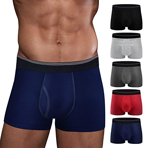 Mens Boxer Brief Short Leg Cotton Underwear Low Rise No Rideup Sport