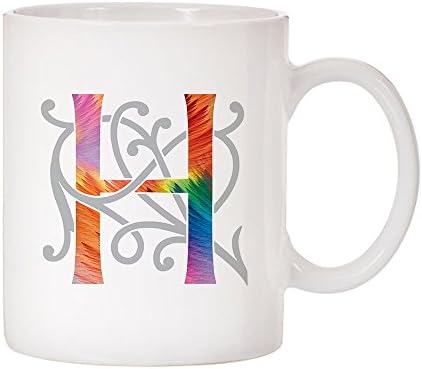 Mystic Sloth Monogram Initial Vines 11oz Ceramic Mugs (H)