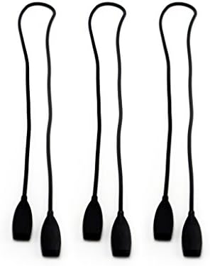 Maxloom 3pcs Sports Eyeglass Strap Silicone Eyeglass Holder Retainer for Children Black