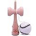 White & Black Baseball Kendama And Extra String