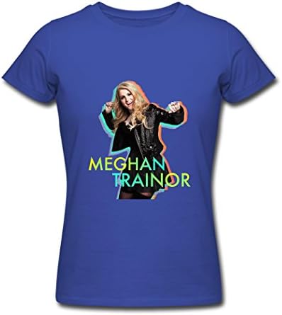 Women's Cotton Custom Meghan Trainor Poster T Shirt Royal blue S