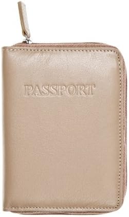 WalletBe Leather Passport Wallet for Men and Women Embossed