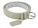Belle Donne Women's 1-1/8 in Bonded Leather Belt With Metal Buckle - Dark Gray/Medium